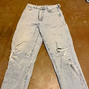 hollister ultra high waist loose mom jeans